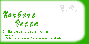 norbert vette business card